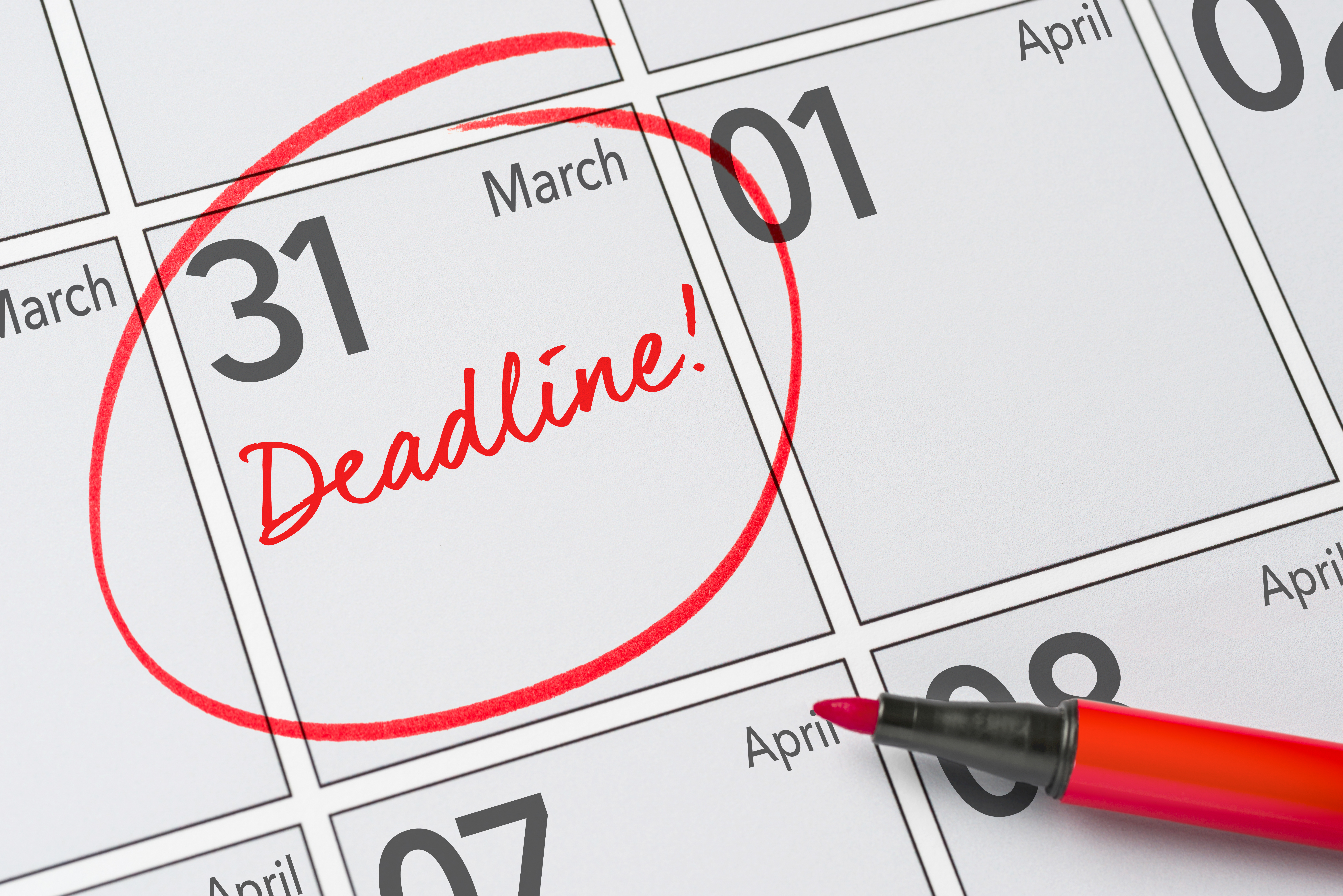 March 31 Deadline